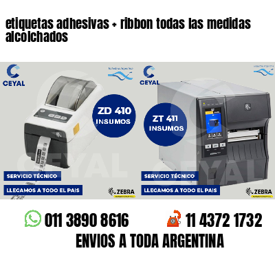 etiquetas adhesivas   ribbon todas las medidas alcolchados