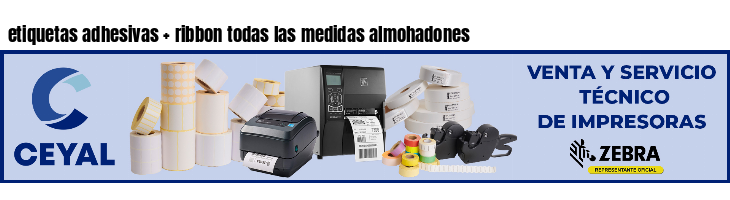 etiquetas adhesivas   ribbon todas las medidas almohadones