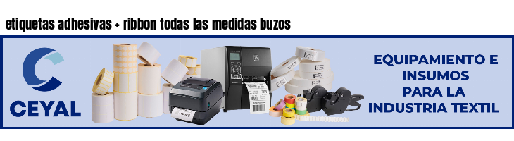 etiquetas adhesivas   ribbon todas las medidas buzos
