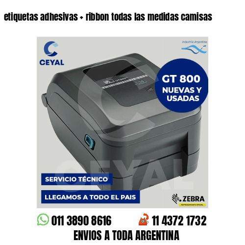 etiquetas adhesivas   ribbon todas las medidas camisas