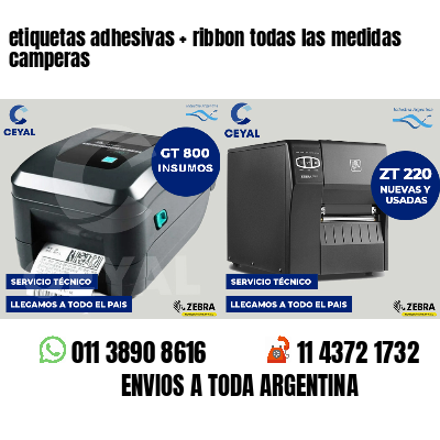 etiquetas adhesivas   ribbon todas las medidas camperas