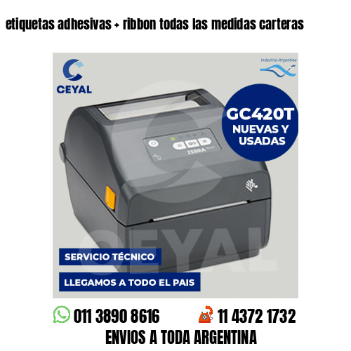 etiquetas adhesivas   ribbon todas las medidas carteras