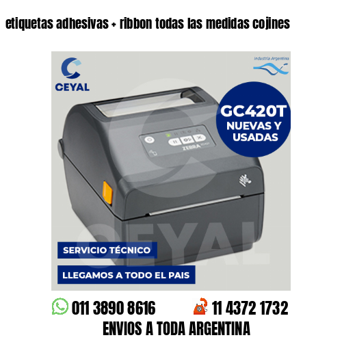 etiquetas adhesivas   ribbon todas las medidas cojines