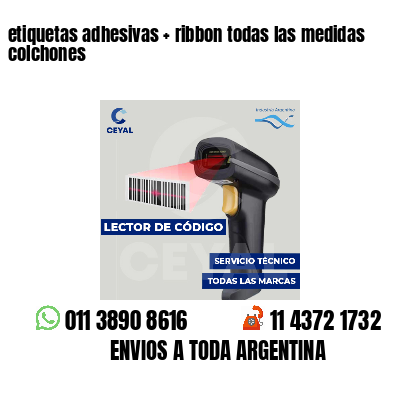 etiquetas adhesivas ribbon todas las medidas colchones