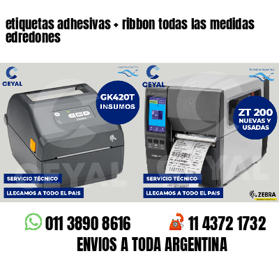 etiquetas adhesivas   ribbon todas las medidas edredones