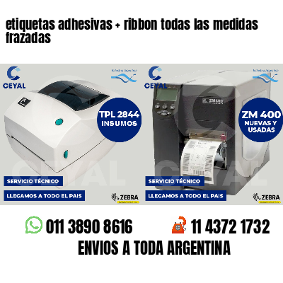 etiquetas adhesivas   ribbon todas las medidas frazadas