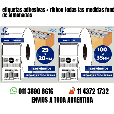 etiquetas adhesivas ribbon todas las medidas fundas de almohadas