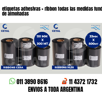 etiquetas adhesivas ribbon todas las medidas fundas de almohadas