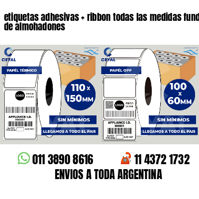 etiquetas adhesivas ribbon todas las medidas fundas de almohadones