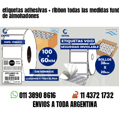 etiquetas adhesivas   ribbon todas las medidas fundas de almohadones