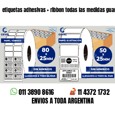 etiquetas adhesivas ribbon todas las medidas guantes