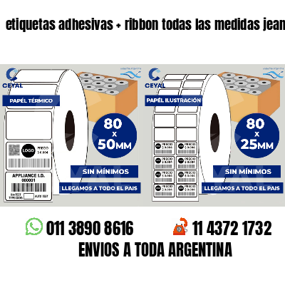 etiquetas adhesivas ribbon todas las medidas jeans