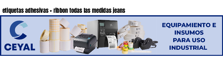 etiquetas adhesivas ribbon todas las medidas jeans