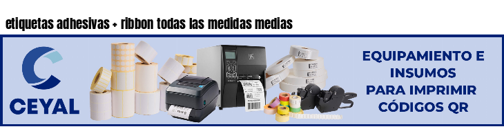 etiquetas adhesivas   ribbon todas las medidas medias
