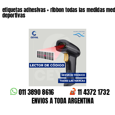 etiquetas adhesivas   ribbon todas las medidas medias deportivas
