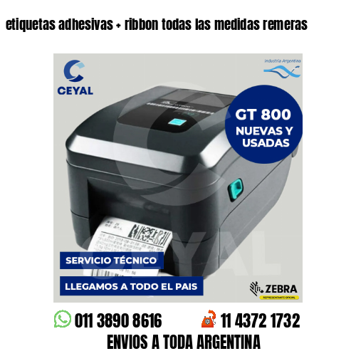 etiquetas adhesivas   ribbon todas las medidas remeras