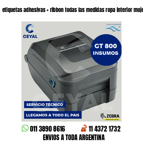 etiquetas adhesivas   ribbon todas las medidas ropa interior mujer