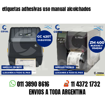 etiquetas adhesivas uso manual alcolchados