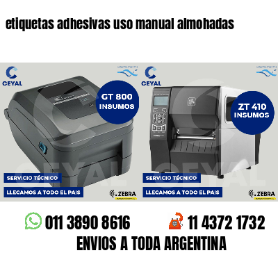 etiquetas adhesivas uso manual almohadas