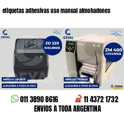 etiquetas adhesivas uso manual almohadones