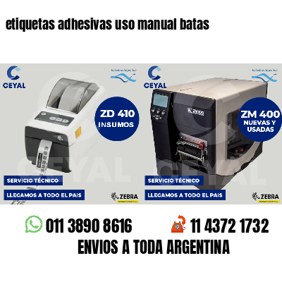etiquetas adhesivas uso manual batas