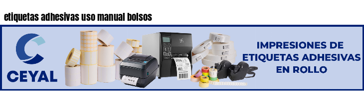 etiquetas adhesivas uso manual bolsos