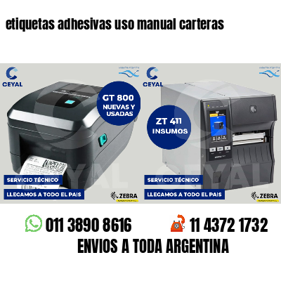 etiquetas adhesivas uso manual carteras