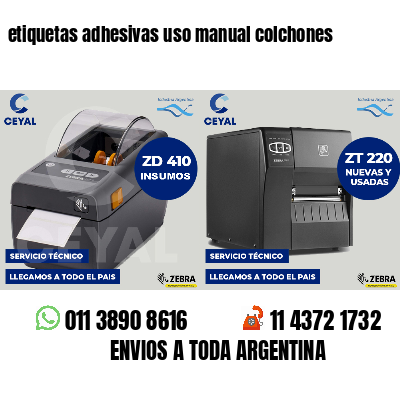 etiquetas adhesivas uso manual colchones