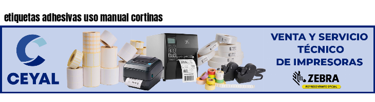etiquetas adhesivas uso manual cortinas