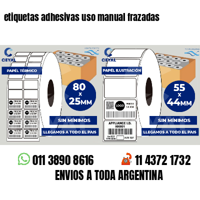 etiquetas adhesivas uso manual frazadas