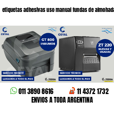 etiquetas adhesivas uso manual fundas de almohadas