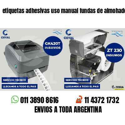etiquetas adhesivas uso manual fundas de almohadones