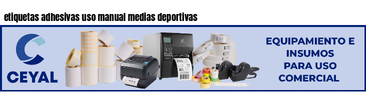 etiquetas adhesivas uso manual medias deportivas