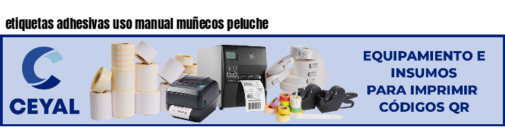 etiquetas adhesivas uso manual muñecos peluche