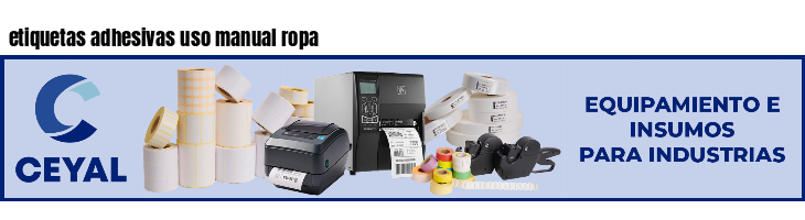 etiquetas adhesivas uso manual ropa