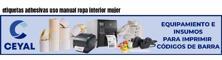 etiquetas adhesivas uso manual ropa interior mujer