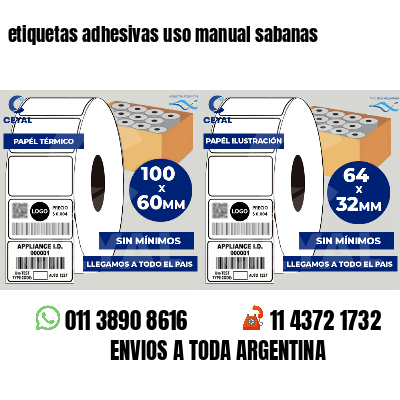 etiquetas adhesivas uso manual sabanas