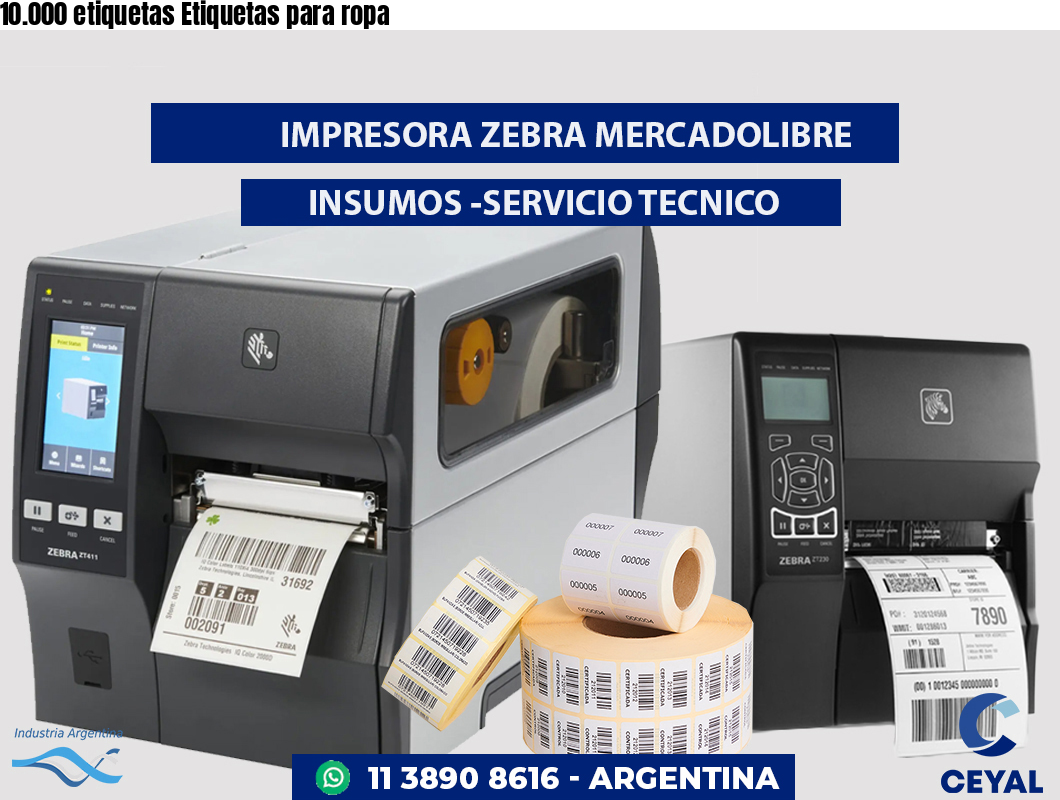 10.000 etiquetas Etiquetas para ropa