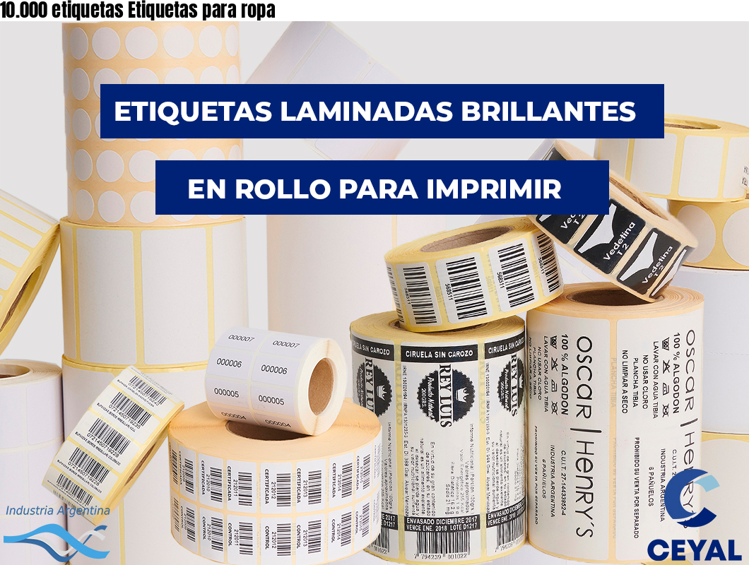 10.000 etiquetas Etiquetas para ropa