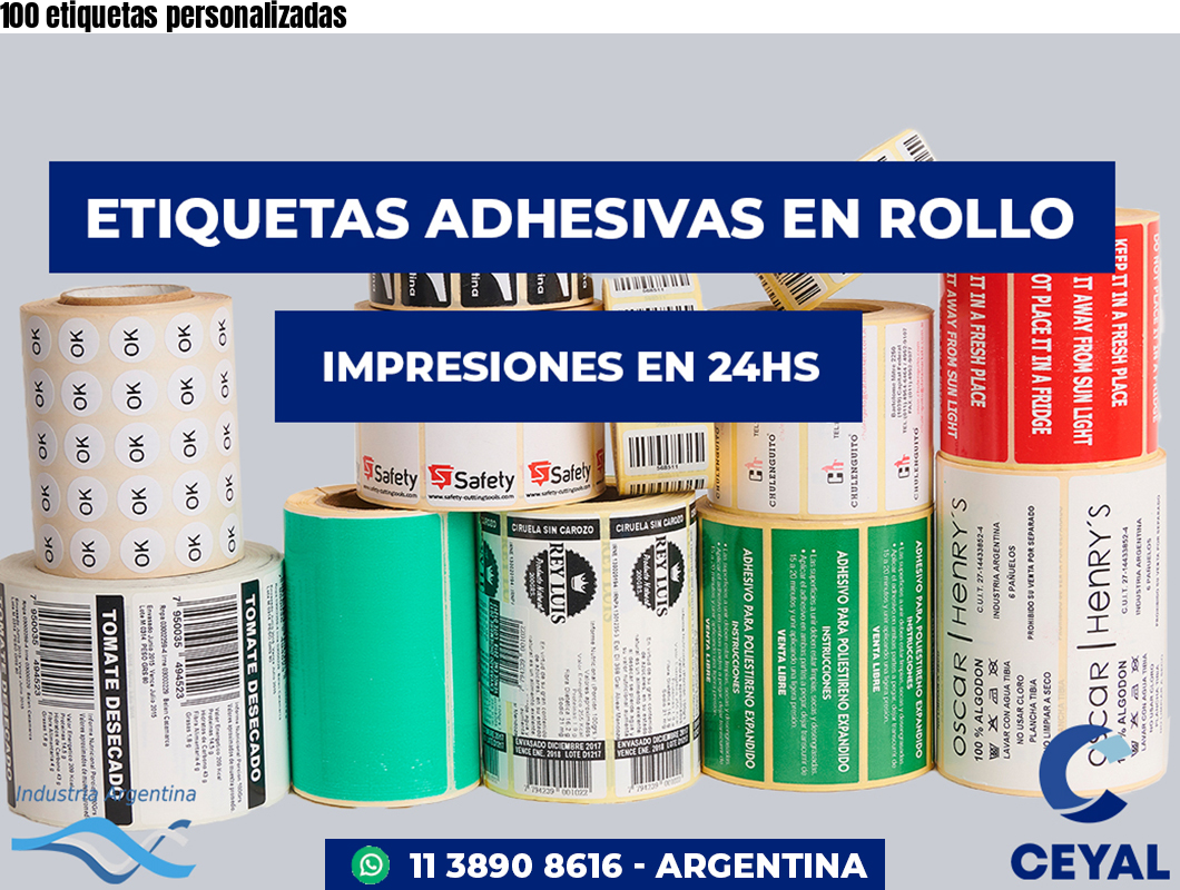100 etiquetas personalizadas