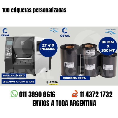 100 etiquetas personalizadas