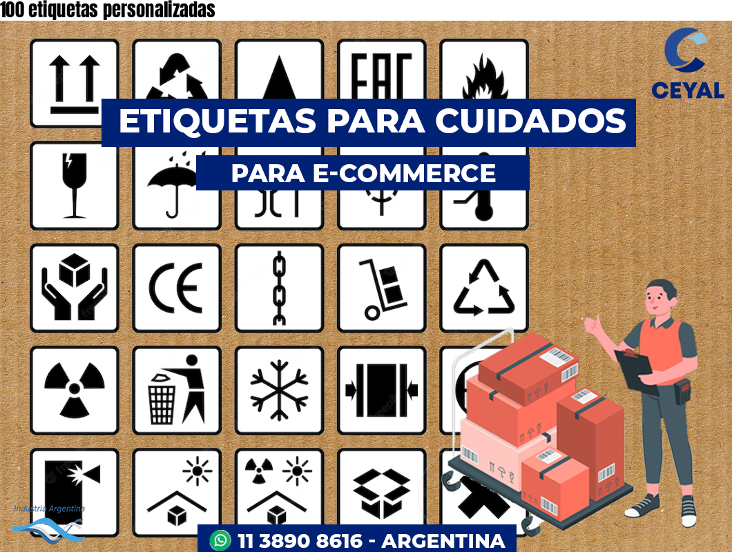 100 etiquetas personalizadas