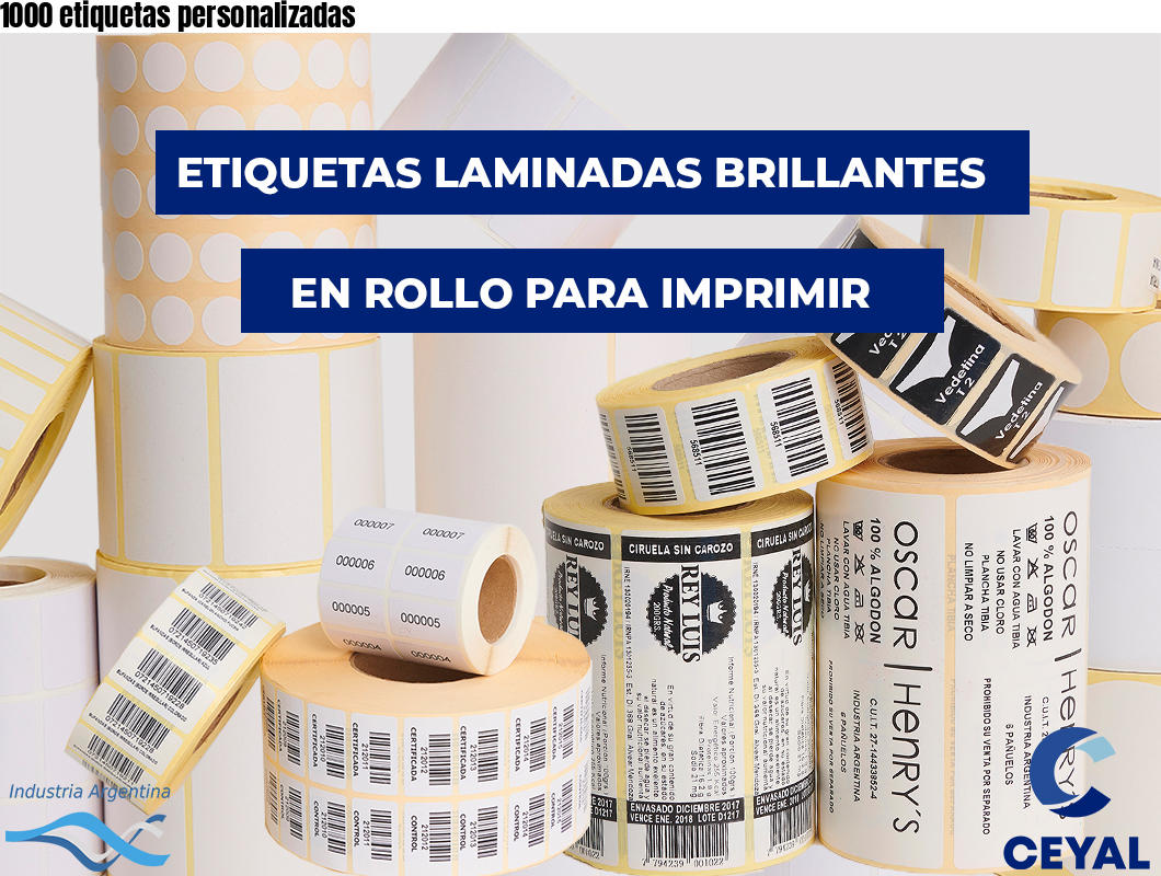 1000 etiquetas personalizadas