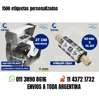 1500 etiquetas personalizadas