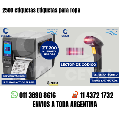 2500 etiquetas Etiquetas para ropa
