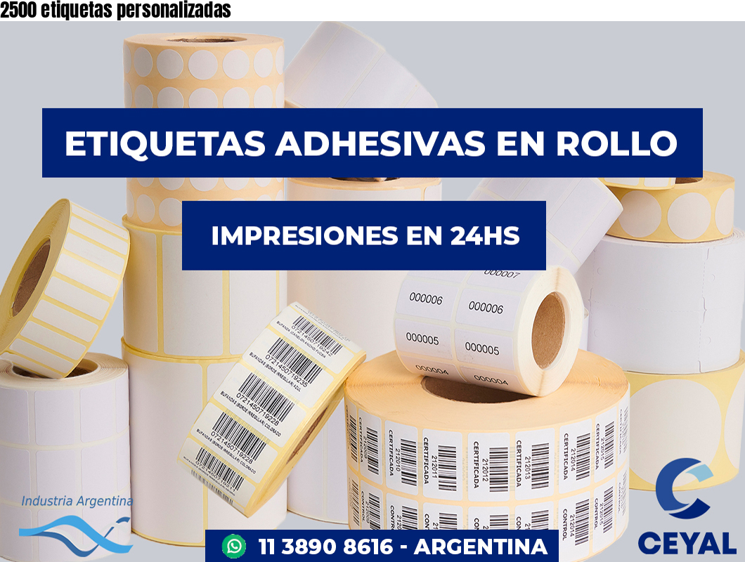 2500 etiquetas personalizadas