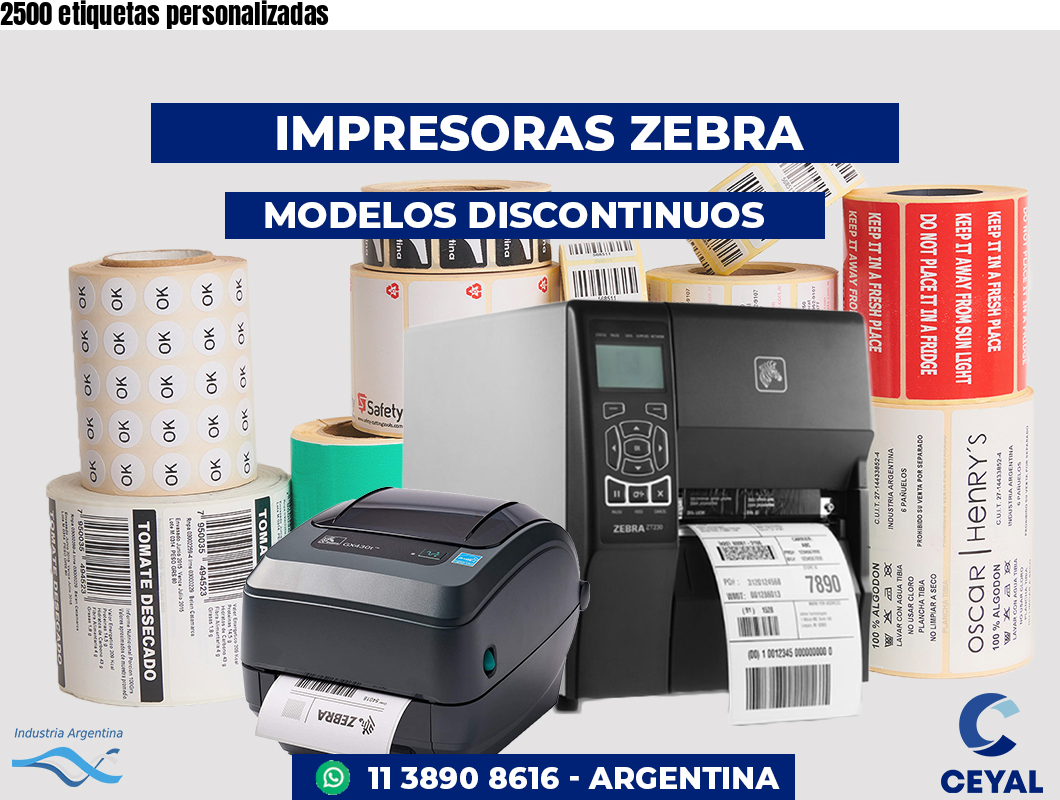 2500 etiquetas personalizadas