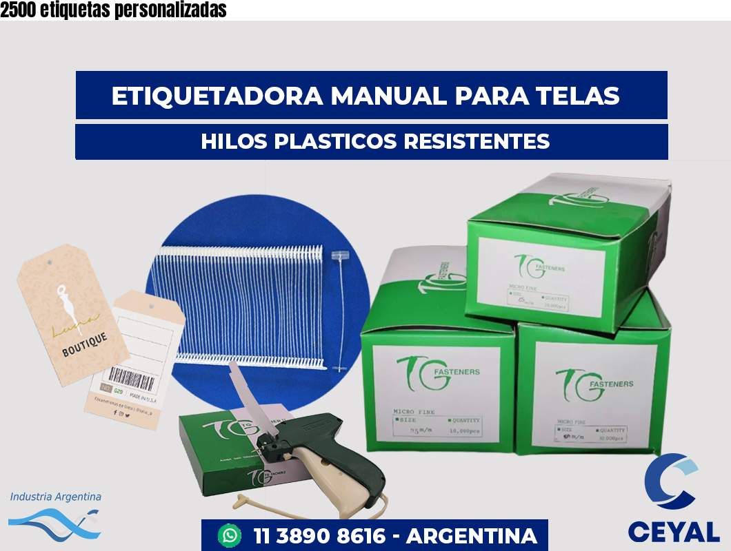 2500 etiquetas personalizadas