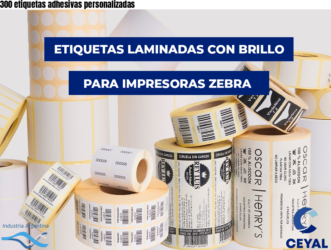 300 etiquetas adhesivas personalizadas
