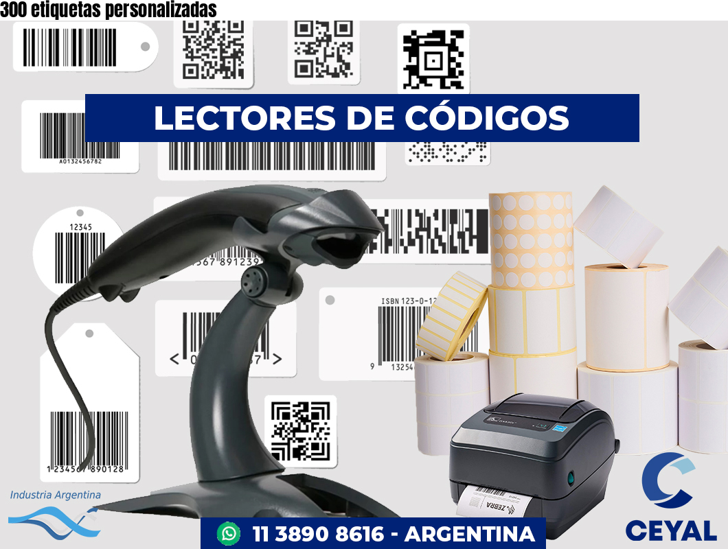 300 etiquetas personalizadas